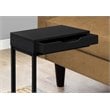 Home Square 1 Drawer Metal Accent Table in Black Finish - Set of 2