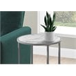 Home Square Faux Marble End Table in White and Silver - Set of 2
