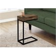 Home Square 1 Drawer Reclaimed Look End Table in Brown and Black - Set of 2