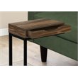 Home Square 1 Drawer Reclaimed Look End Table in Brown and Black - Set of 2