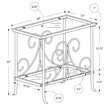 Home Square Metal Glass Top Accent End Table in White - Set of 2