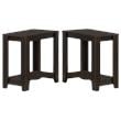 Home Square Accent Side Table in Cappuccino Finish - Set of 2