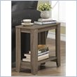 Home Square Accent Side Table in Dark Taupe Finish - Set of 2