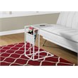 Home Square Metal Side Table with Magazine Rack in White - Set of 2