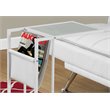 Home Square Metal Side Table with Magazine Rack in White - Set of 2