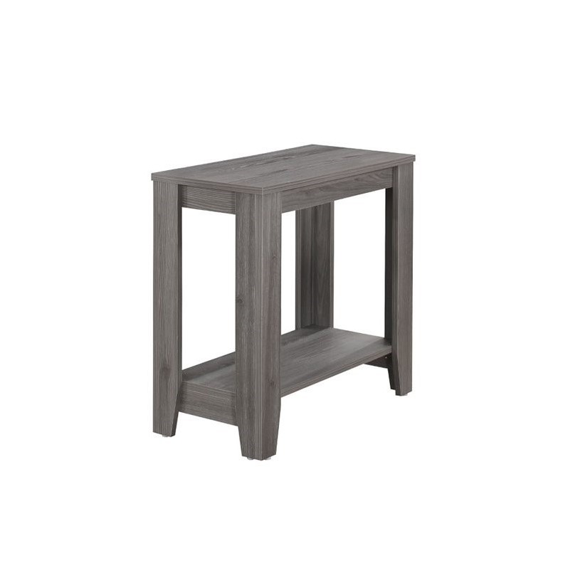 Home Square Sturdy Tapered Legs & Wood End Table in Gray - Set of 2