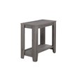 Home Square Sturdy Tapered Legs & Wood End Table in Gray - Set of 2