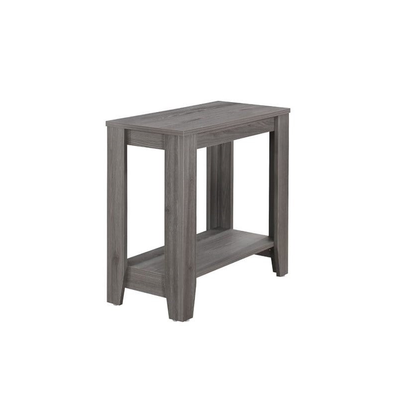 Home Square Sturdy Tapered Legs & Wood End Table in Gray - Set of 2