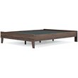 Home Square 2 Piece Bedroom Set with Queen Headboard and Platform Bed in Mocha