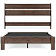 Home Square 2 Piece Bedroom Set with Queen Headboard and Platform Bed in Mocha