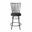 Home Square Commercial Metal Swivel Counter Stool in Black - Set of 2