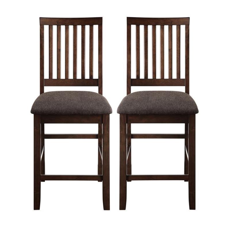 Home Square Wood Counter Stool in Espresso - Set of 2