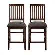Home Square Wood Counter Stool in Espresso - Set of 2