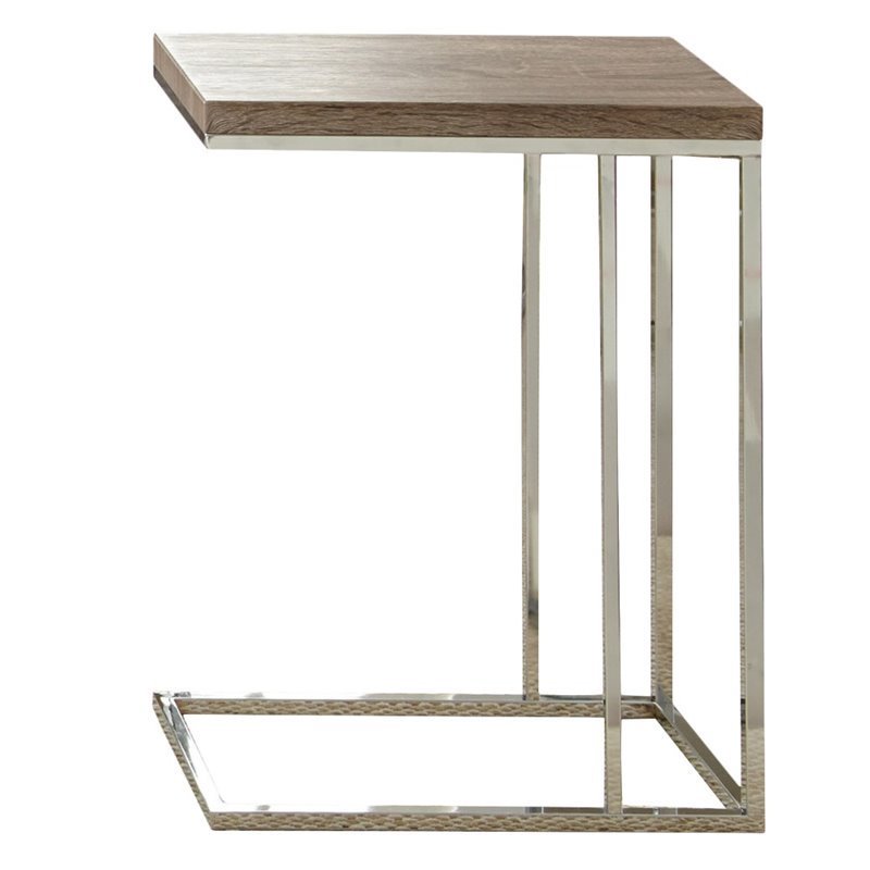 Home Square Chairside End Table in Brown Finish - Set of 2