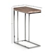 Home Square Chairside End Table in Brown Finish - Set of 2