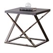 Home Square Square End Table in Black Nickel - Set of 2