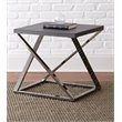 Home Square Square End Table in Black Nickel - Set of 2