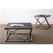 Home Square Square End Table in Black Nickel - Set of 2