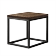 Home Square Lorenza Square End Table in Brown Distressed Wood - Set of 2