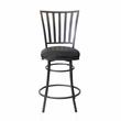 Home Square Commercial Metal Swivel Counter Stool in Black - Set of 3