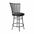 Home Square Commercial Metal Swivel Counter Stool in Black - Set of 3