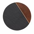 Home Square Round Accent Wood End Table in Brown Finish - Set of 2
