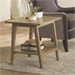 Home Square Wood Square End Table in Natural - Set of 2