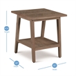 Home Square Wood Square End Table in Natural - Set of 2