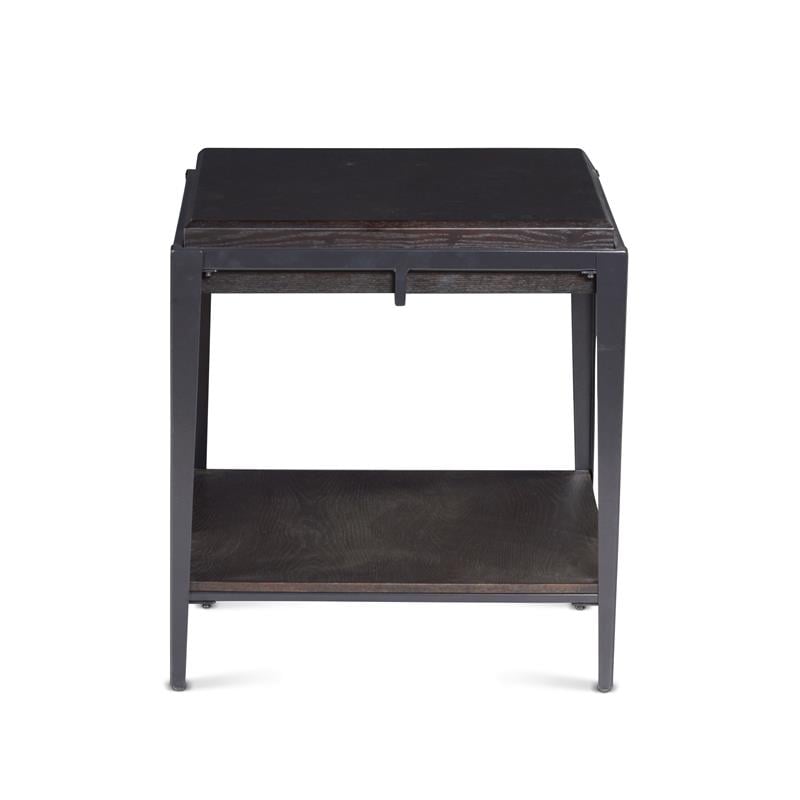 Home Square Wood End Table in Espresso Finish - Set of 2