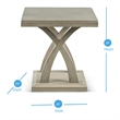 Home Square Wood End Table in Gray Finish - Set of 2