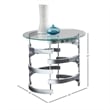 Home Square Metal End Table in Chrome Finish - Set of 2