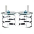 Home Square Metal End Table in Chrome Finish - Set of 2