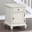 Home Square Modern Wood Storage End Table in White - Set of 2