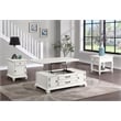 Home Square Modern Wood Storage End Table in White - Set of 2