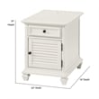Home Square Modern Wood Storage End Table in White - Set of 2