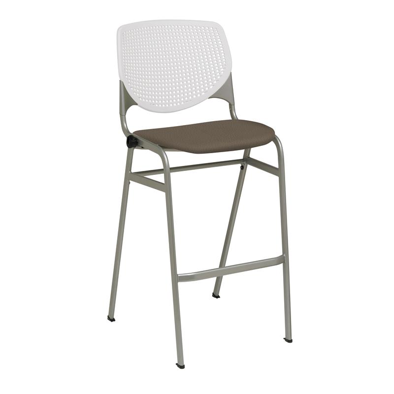 Home Square Stack Barstool in Java Vinyl Upholstered Seat - Set of 2