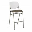 Home Square Stack Barstool in Java Vinyl Upholstered Seat - Set of 2