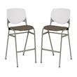 Home Square Stack Barstool in Java Vinyl Upholstered Seat - Set of 2