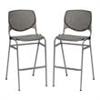 Home Square Stack Steel Frame Barstool in Brownstone Finish - Set of 2