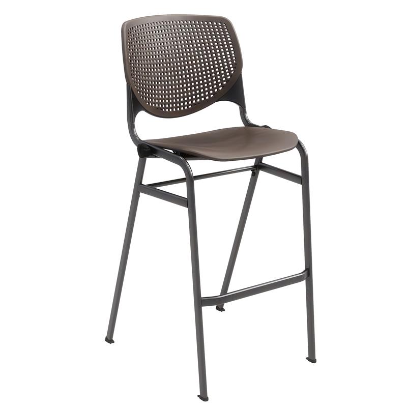Home Square Stack Barstool in Brownstone Finish - Set of 2