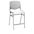 Home Square Plastic Counter Stool in Light Gray/White - Set of 2