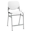 Home Square Plastic Counter Stool in White - Set of 2