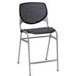 Home Square Plastic Counter Stool in Black - Set of 2