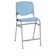 Home Square Plastic Counter Stool in Sky Blue - Set of 2