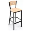Home Square Metal and Solid Wood Barstool in Natural - Set of 3