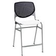 Home Square Plastic Counter Stool in Black/White - Set of 3