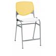 Home Square Plastic Counter Stool in Yellow/White - Set of 3