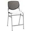 Home Square Plastic Counter Stool in Brownstone/White - Set of 3