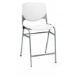 Home Square Plastic Counter Stool in White - Set of 3