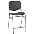 Home Square Plastic Counter Stool in Black - Set of 3
